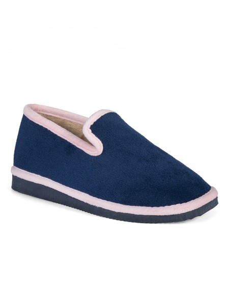 Zapatillas Mujer de casa cerradas en color marino con...