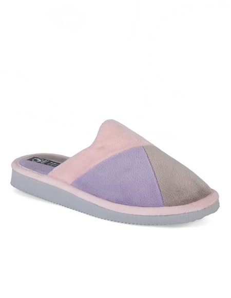 Zapatillas Mujer de casa triángulos en color niebla