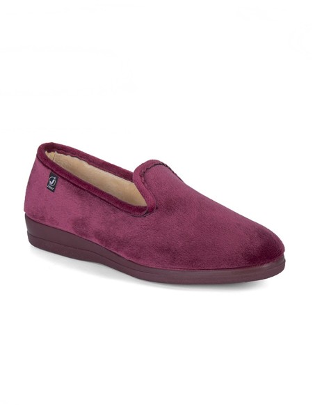 Zapatillas de casa cerradas burdeos
