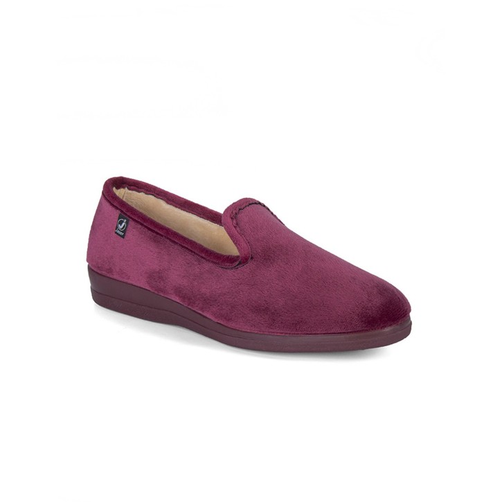 Zapatillas de casa cerradas burdeos