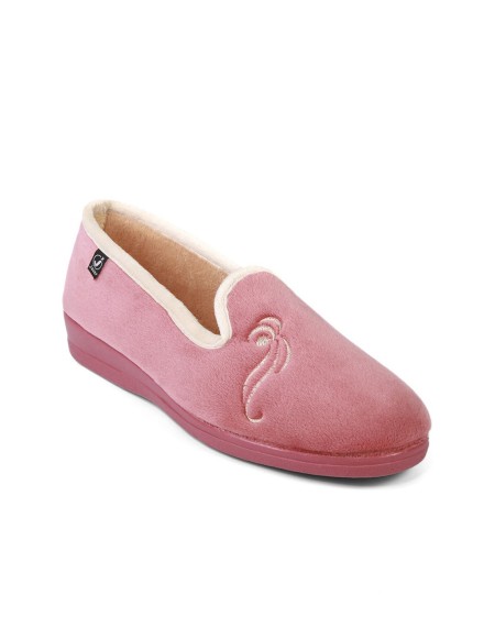 Zapatillas de casa cerradas malvas