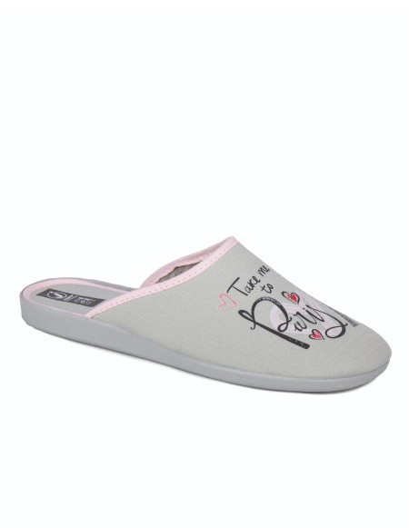 Zapatillas de casa verano mujer estampado París