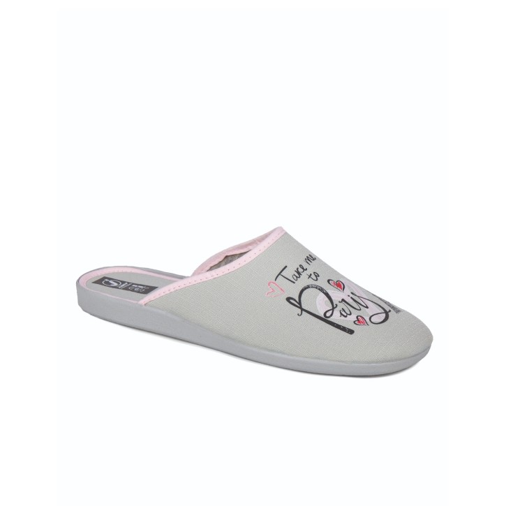 Zapatillas de casa verano mujer estampado París