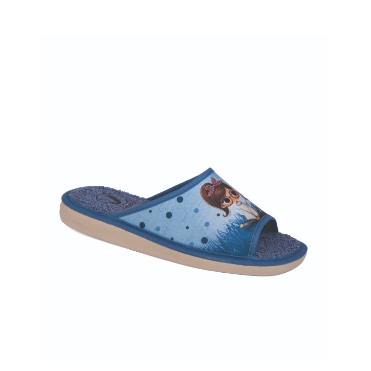 Zapatillas de casa verano mujer puntera abierta...
