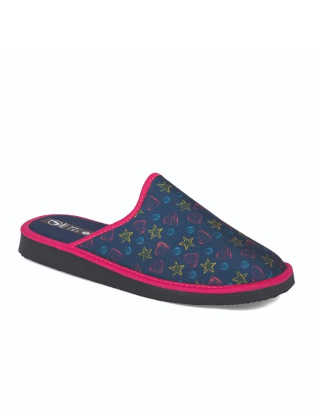 Zapatillas de casa verano mujer puntera cerrada Corazones...