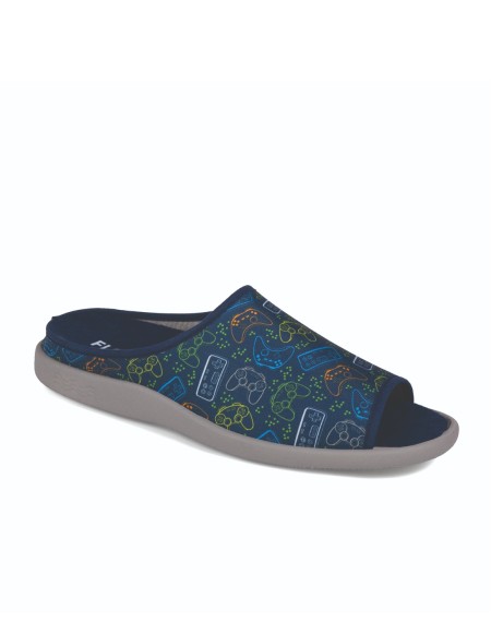 Zapatillas de casa verano hombre puntera abierta mandos...