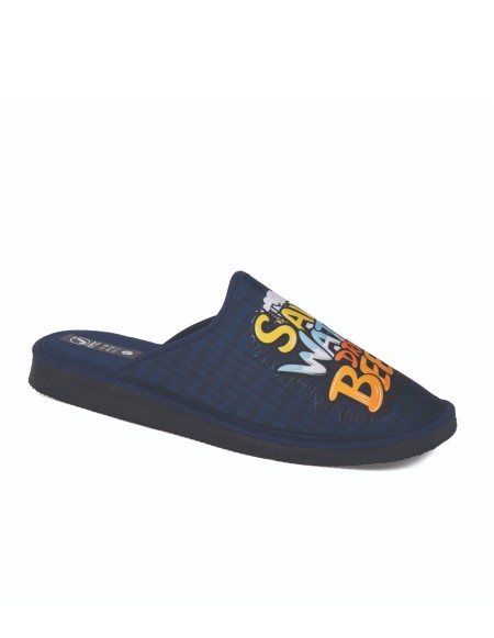Zapatillas de casa verano hombre puntera cerrada Save water